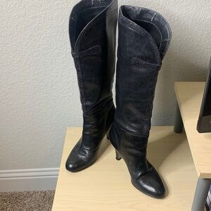 Tahari Black Heeled Knee-High Boots